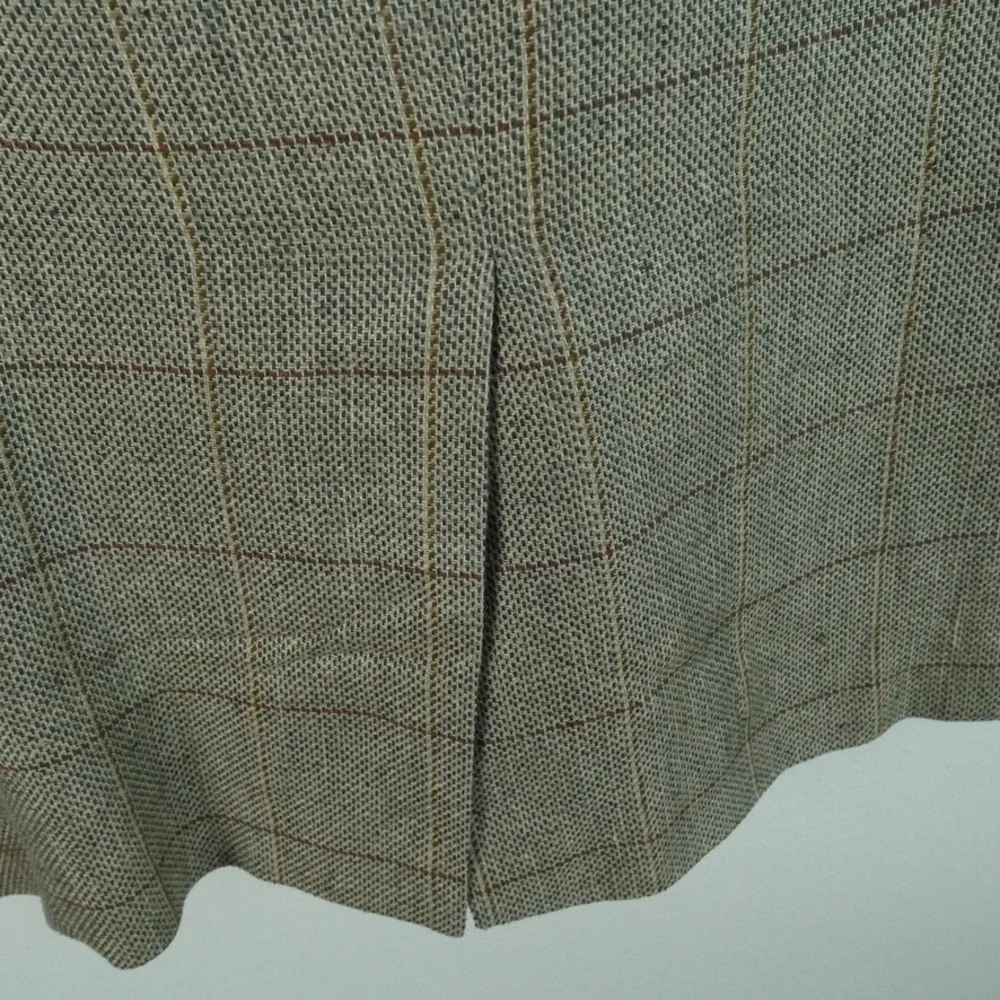 J. Crew Oarsman Vintage 41R Silk Linen Windowpane Blazer Sport Coat‎ Plaid USA